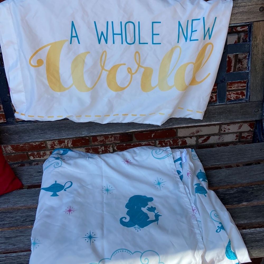 Disney Aladdin full flat sheet and pillowcase (2)